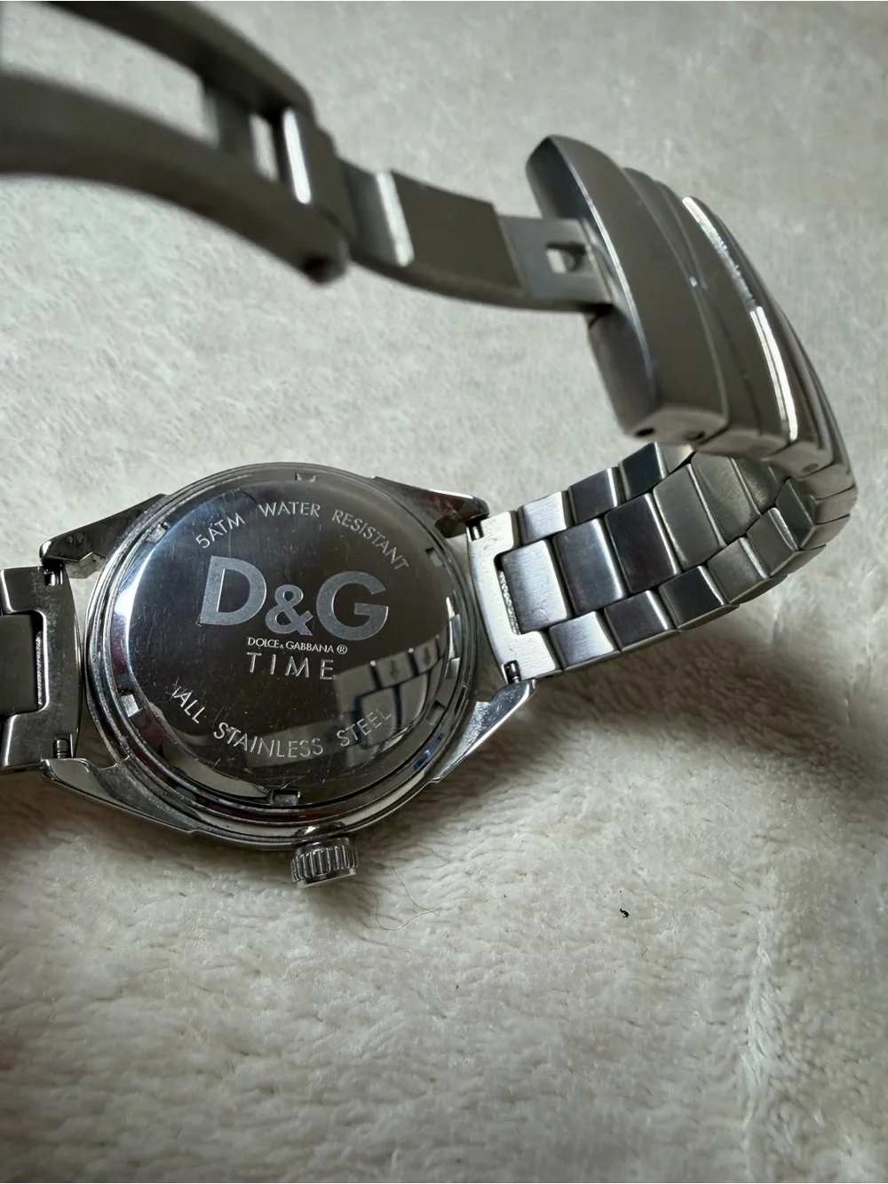 D&G Silver Tone Men's Stainless Steel Watch with Subdials **new battery**